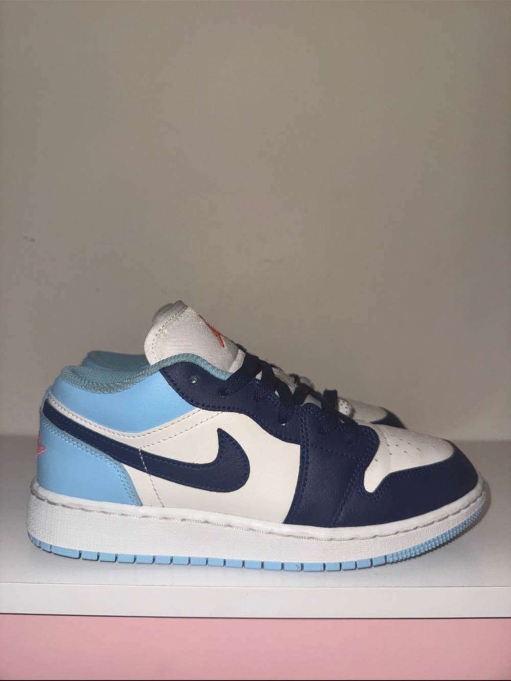 Jordan Kids' Low Top Sneakers - Navy, Light Blue & White